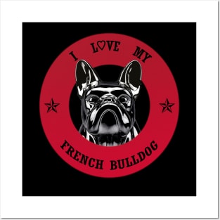 Vintage French Bulldog I Love My French Bulldog Posters and Art